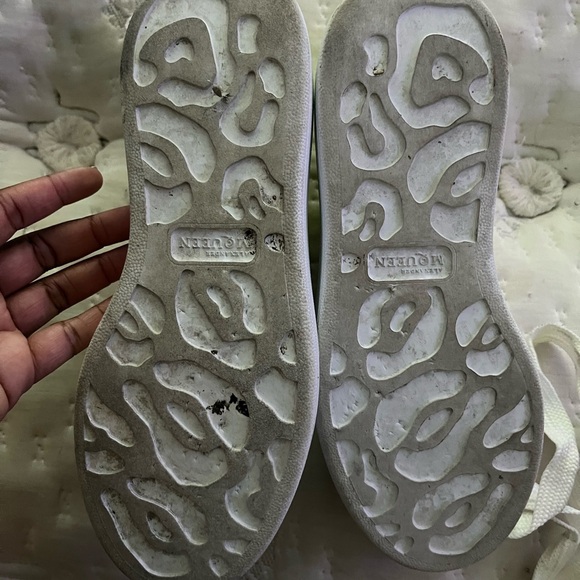 Alexander McQueen White and Bright Yellow Sneakers - Picture 4 of 5